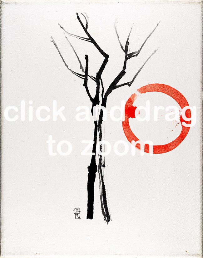 15 Baum Beispiel für Wald - Tempera Leinwand