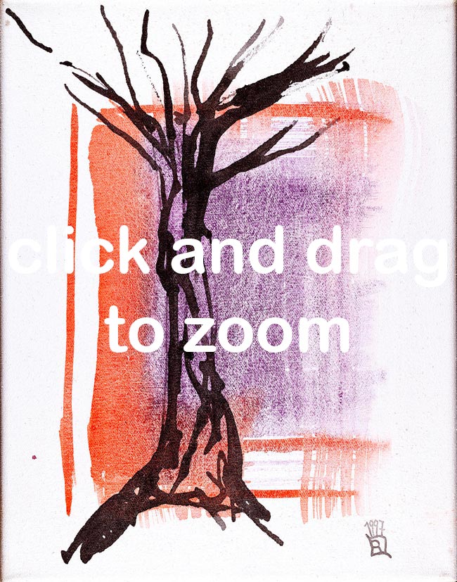 18 Baum Beispiel für Wald - Tempera Leinwand